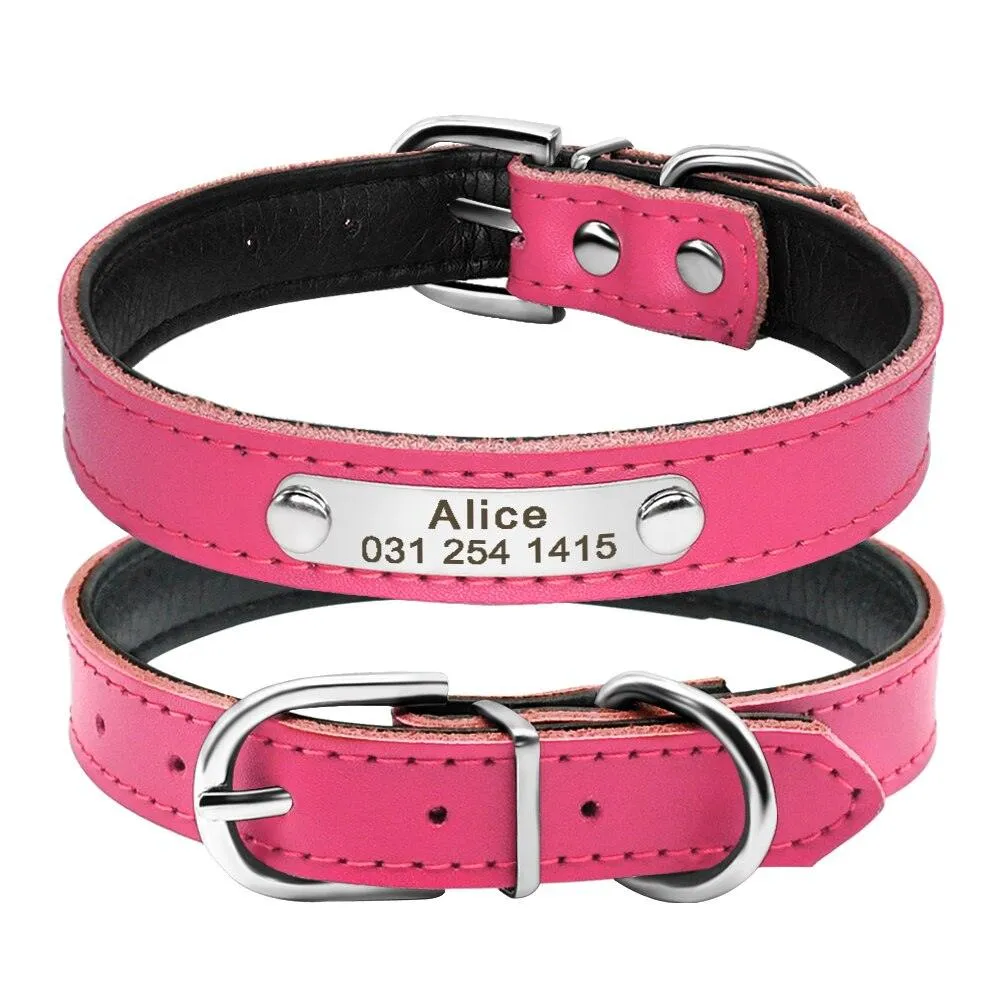 Pet Personalized Leather Collar