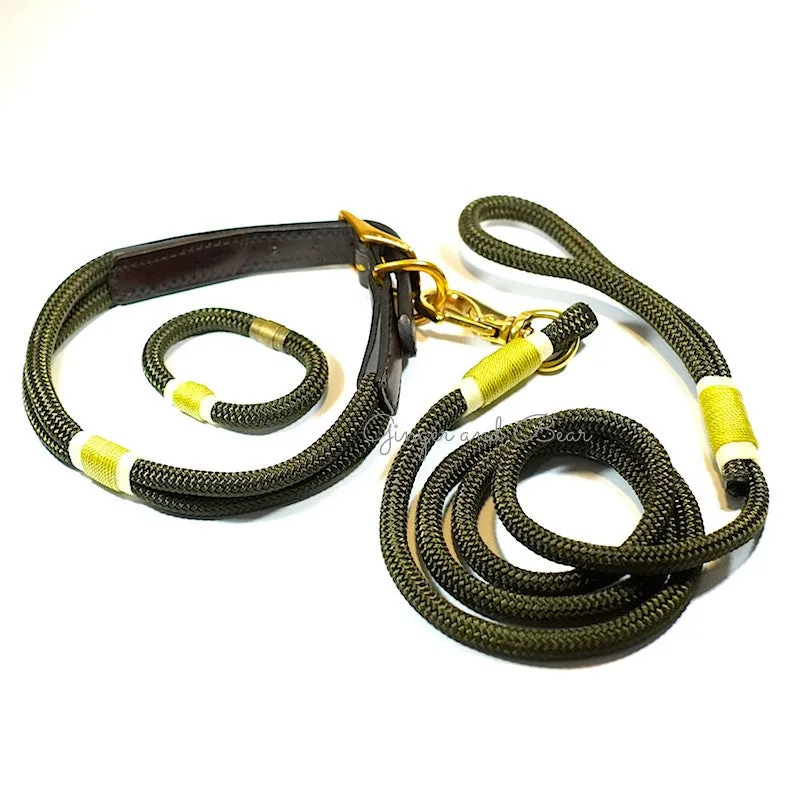 Rugged Hudson Collar: Gold & Olive
