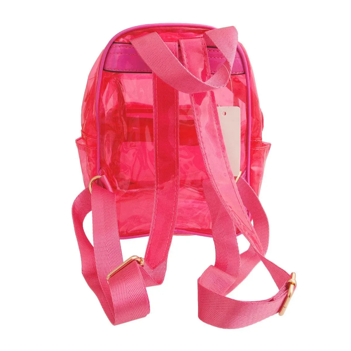 Transparent Small Backpack Pink