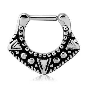 Tribal Stainless Septum Clicker