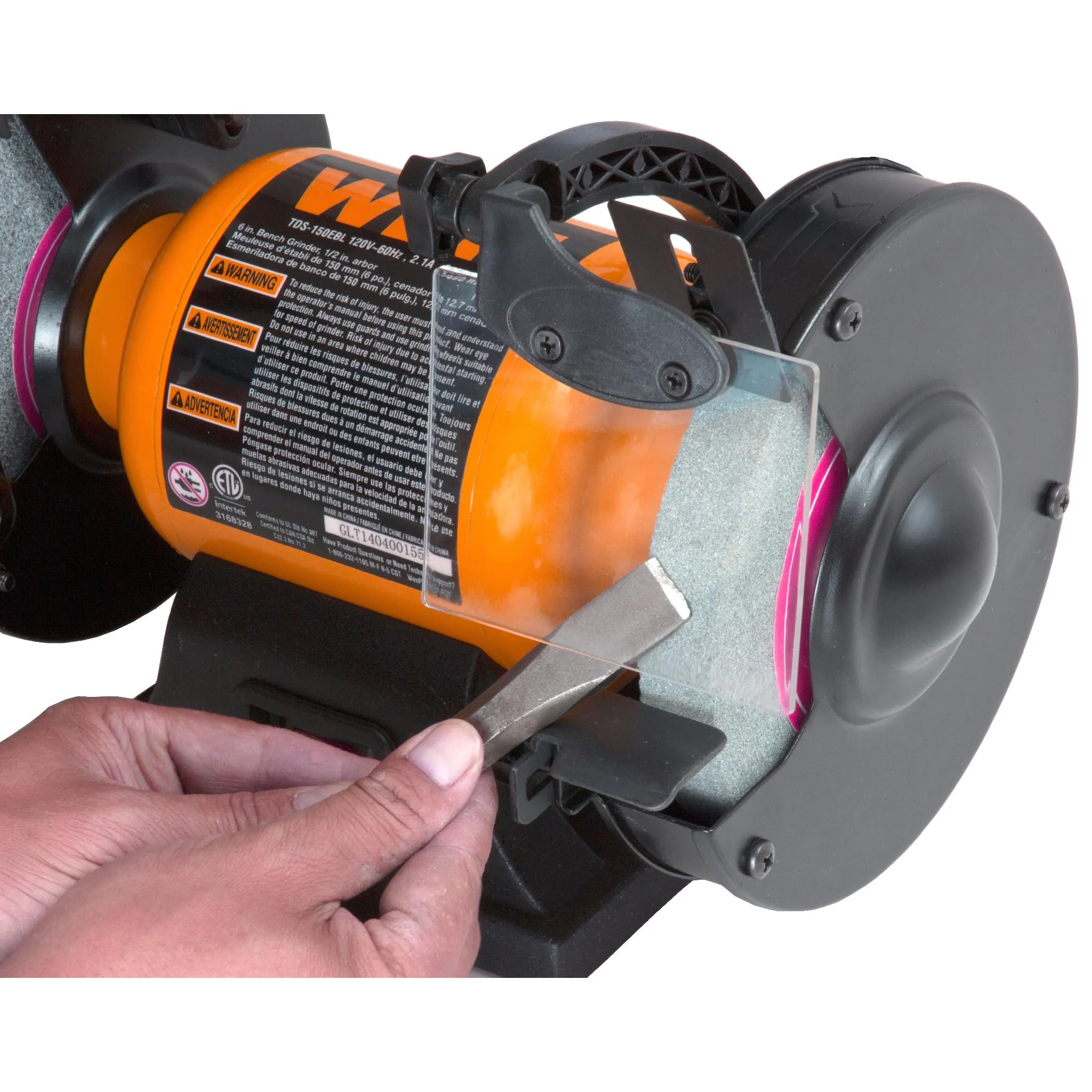 WEN BG4276 2.1-Amp 6-Inch Single Speed Bench Grinder with Flexible Work Light
